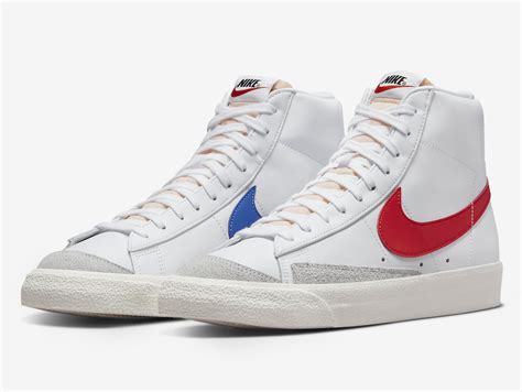 nike blazer blue and red swoosh.